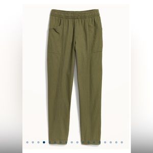 Old Navy High waisted cropped linen blend tapered pants